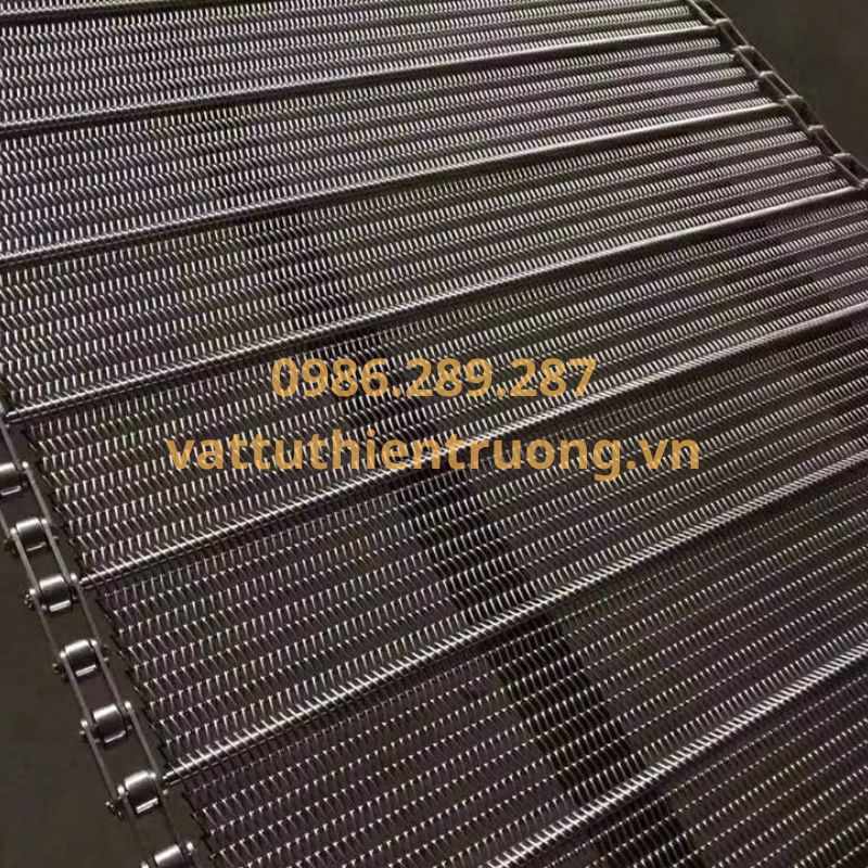 Băng Tải Lưới Inox Sợi Xoắn Xích Biên